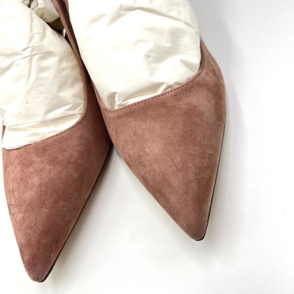 SJP Sarah Jessica Parker 41.5 EU Simplicity Pink Suede Leather Pumps Heels Shoes - Picture 5 of 16